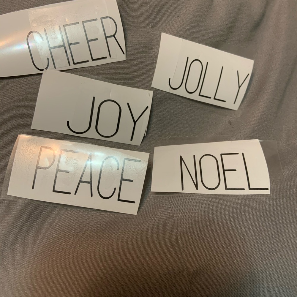 Custom words for Christmas ornaments